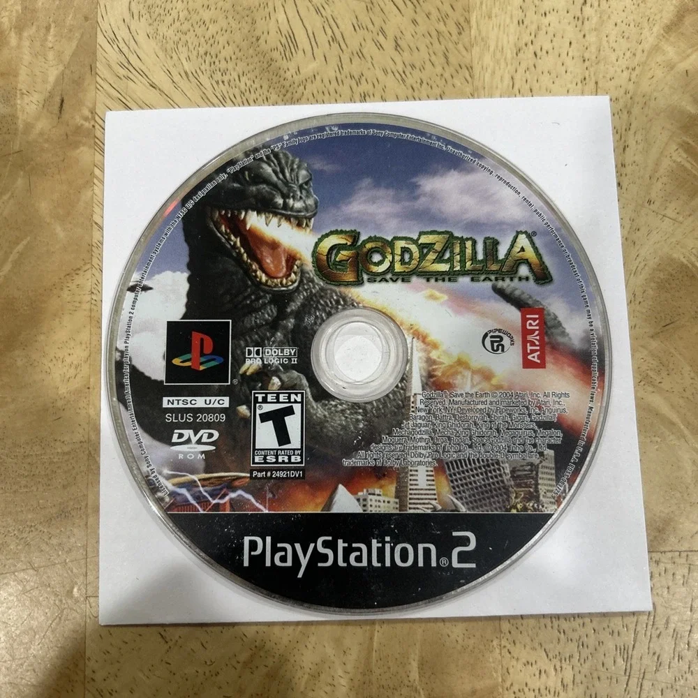 Godzilla Save The Earth (Sony PlayStation 2) PS2 Disc Only Tested Resurfaced